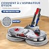 NIKYJM Electric Mop Head for Dyson V7/V8/V10/V11/V15 Electric Mop Head with Removable Water Reservoir, Filler Tank and 8 Washable Mops for Parquet Hard Floors - 4