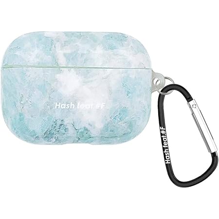 Amazon Airpods Pro ケース 耐衝撃 保護ケース ストラップ付き 大理石 Blue Onyx ブルー Airpodsケース エアポッズ ワイヤレスイヤホン 充電ケース Collaborn Hashfeat F ハッシュフィート Collaborn イヤホン ヘッドホンケース