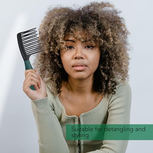 Peine para cabello rizado Allegro Gripforte X-Large negro y verde miniatura 3