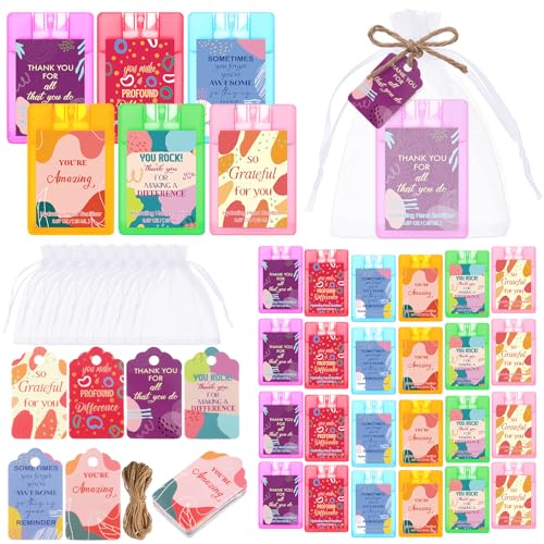 Image of 72 Pcs Mini Sanitizer Spray Bulk Travel Size Portable, Pocket, Rainbow | Pocket Hand Sanitizer Sprays, Thank You Gifts, Teacher Coworker Employee Appreciation, Mother Women Office Travel Favors