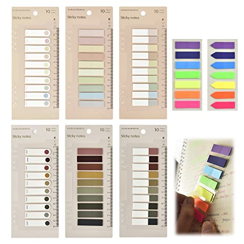 Marcadores Adhesivos Marcapaginas Adhesivos 1480 Pcs Sticky Notes Índices Adhesivos de Colores Pastel para Libros Tabs Page Markers Notas Adhesivas Translucidas Autoadhesivas Pequeños Cover