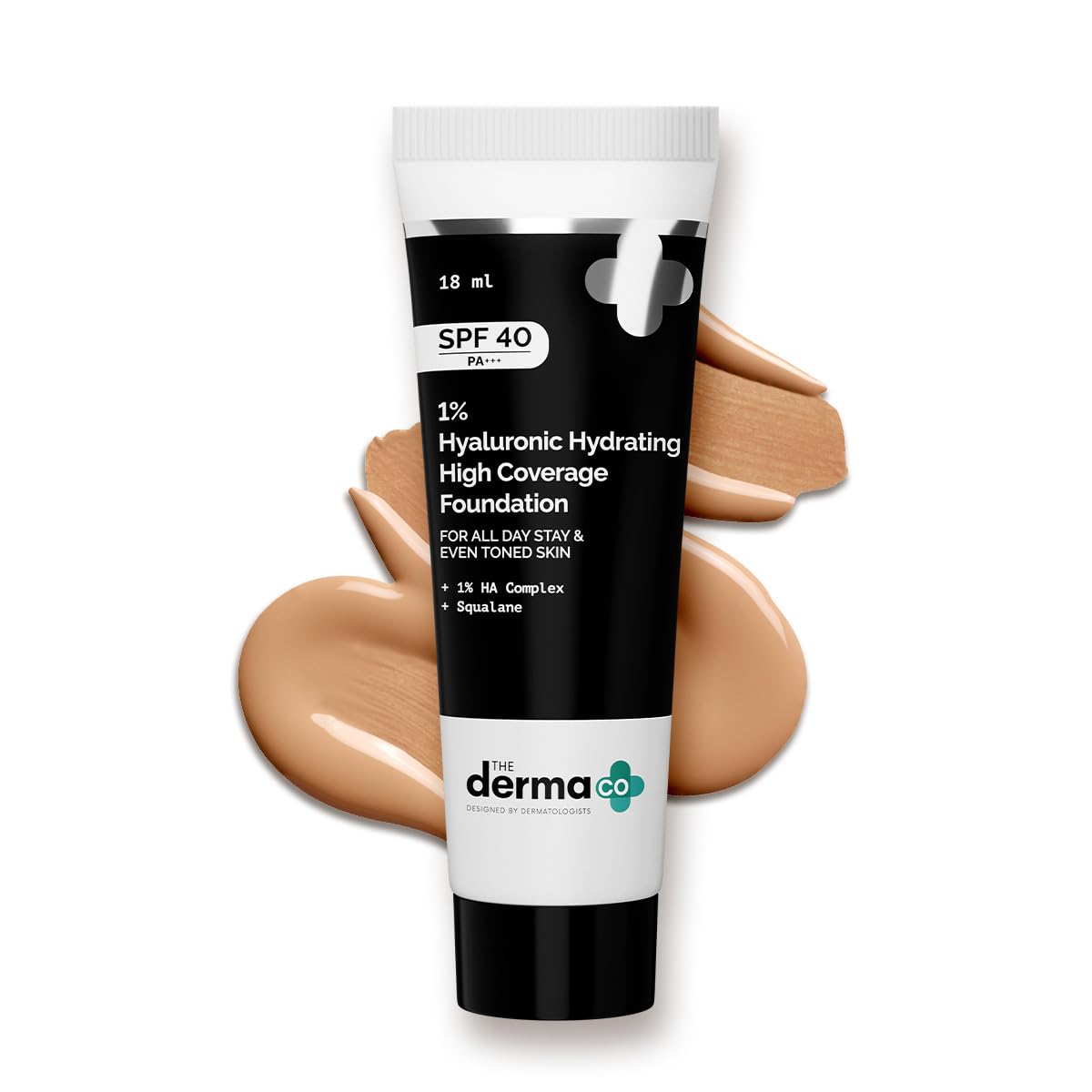 The Derma Co. 1% Hyaluronic Hydrating High Coverage Foundation With SPF 40 PA+++ for 12 Hour Long Stay & 12 Hour Oil Control | For All Skin Types & Even Skin - 18ml (03 Natural, 18ML)-image-44