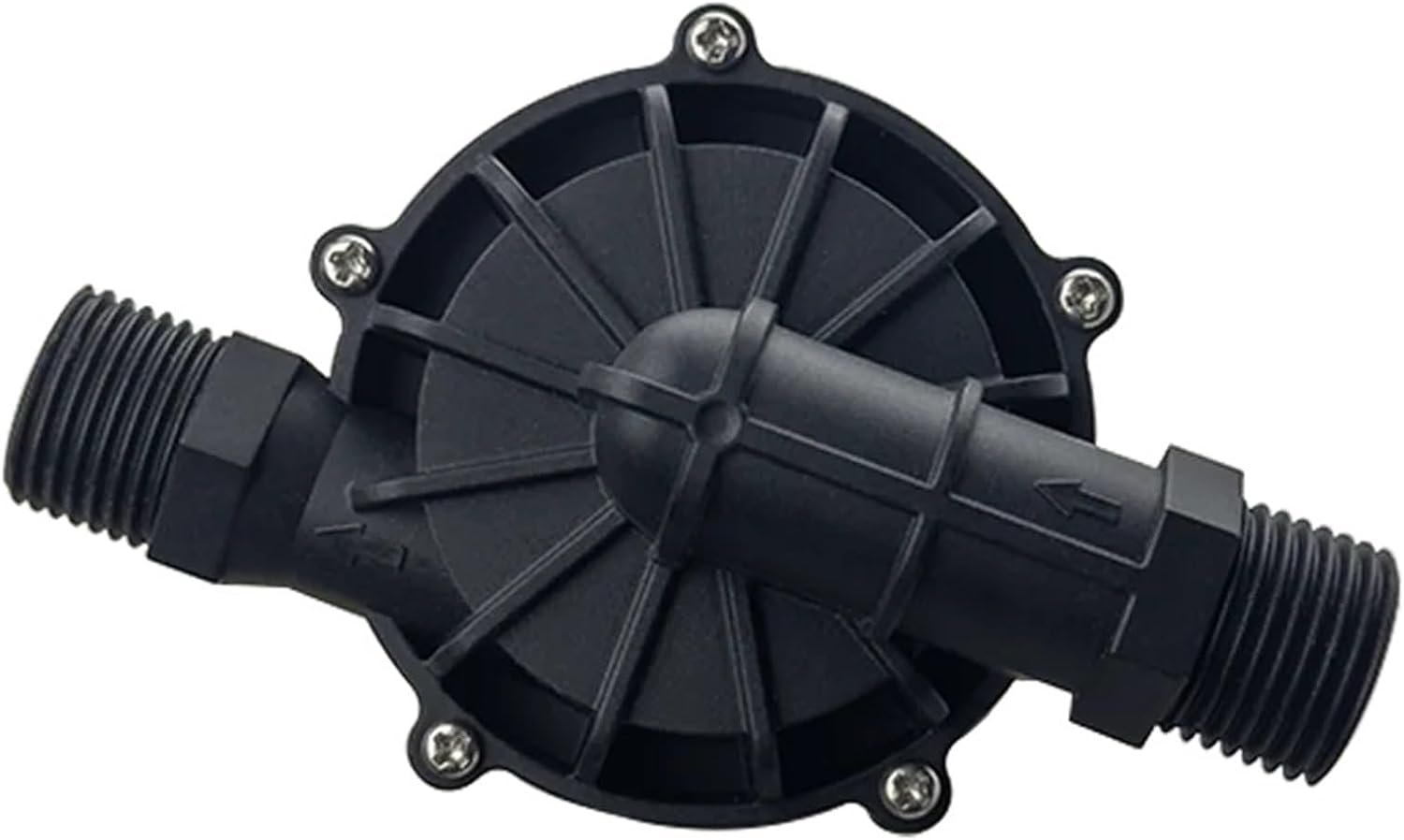 Silent Brushless Motor DC12V 24V 2500~3000L/H Water Heater Shower Booster Pump Maximum Lift 10M Can Be Equipped with EU Adapter(12V DC Connector,Pump)