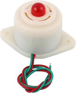 Aexit DC 24V Security & Surveillance BJ-3 Industrial Electronic Alarm Sound Buzzer w Horns & Sirens Indicator Lamp