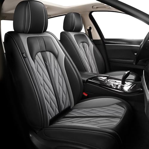 Image of TTX LIGHTING Seat Covers Fit for Subaru Outback 2007-2026 Seat Covers Full Set Car Seat Covers Faux Leather Breathable Waterproof Car Seat Protector (5 Seats, Black&Grey)