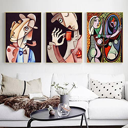 Toile Picasso Fille Devant Le Miroir grand format pour sublimer la décoration de la chambre