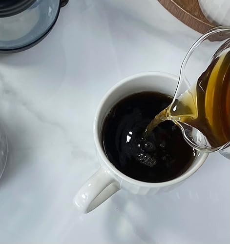 Miniatura 3 de Tazas de porcelana de 11 onzas, juego de 6 tazas de café para té, leche, cacao caliente, color blanco