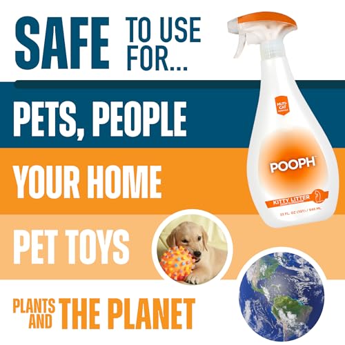 POOPH Kitty Spray - Odor Eliminator, 32oz - Dismantles Odors on a Molecular Basis, Cats, Freshener, Eliminator, Urine, Poop, Pee, Deodorizer, Fresh, Clean, Furniture, Potty, Safe - Thumbnail 5