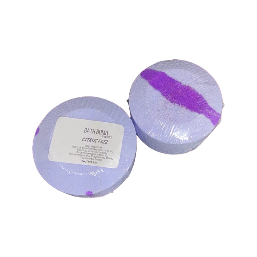 Bath Bombs (Citrus Fizz) Spherical Blends of Smoothing, Fragrant extracts and Oils That You can toss in Your tub Before Bath time.