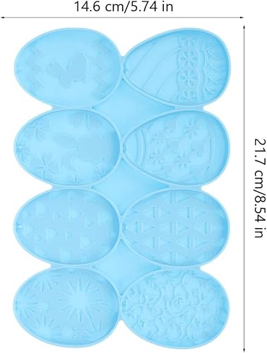 Miniatura 6 de PRETYZOOM Moldes de silicona para huevos de Pascua moldes para llavero de huevos de Pascua moldes de resina de huevo de conejo moldes de fundición