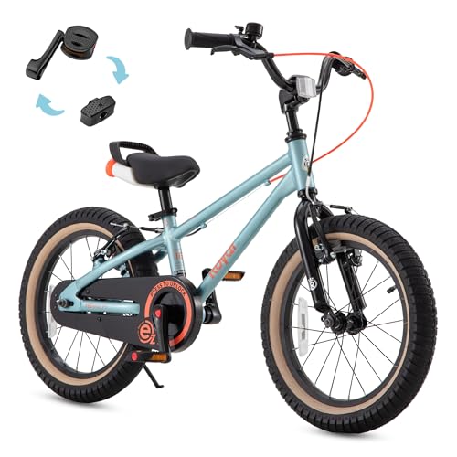 Image of RoyalBaby EZ-Pro Kids Bike, Lightweight Aluminum 2-in-1 Balance to Pedal Bike with One-Key Switch, 14 16 18 20 Inch for Age 3-10 Years