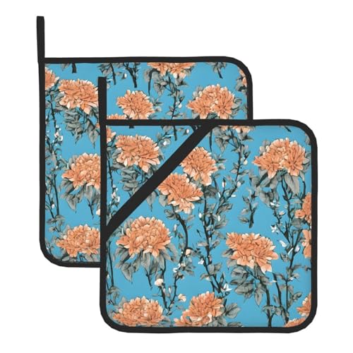 MLMNBVC Soportes para ollas para cocina, paquete de 2 almohadillas calientes resistentes al calor, impermeables, de 8 x 8 pulgadas, utensilios de cocina, artículos esenciales para apartamentos