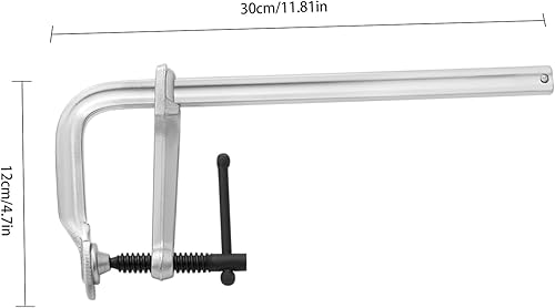 Miniatura 3 de 4 abrazaderas de riel grueso F de 4.724 in4-34 pulgadas de profundidad de garganta, mandíbula máxima abierta 11.811 in12 pulgadas F abrazaderas de