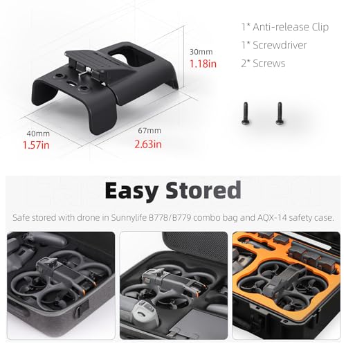Image of Avata 2 Battery Anti-Release Buckle, Battery Holder Clip for DJI Avata 2 FPV Drone, Battery Anti-Falling Protection Guard Fixator Anti-Lost Fastener for DJI Avata 2 Accessories, black