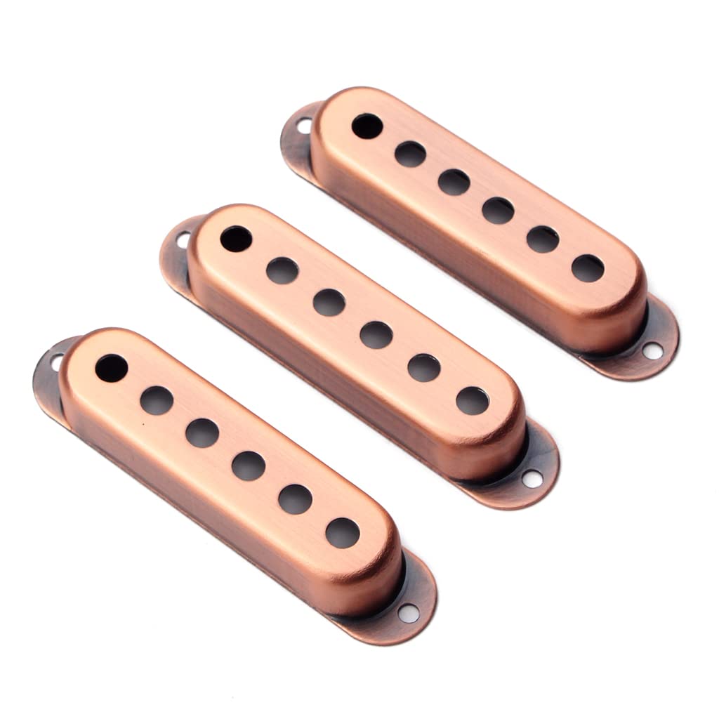 RuiJOTWAT 48/50/52Mm Bronze Copper Single Coil Covers St Guitar Pickup Cover
