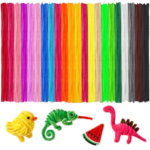 Image of Pipe Cleaners Bulk Craft,200PCS Multicolor Arts & Crafts Supplies Chenille Stems,School Supplies Kids Toys for Ages 8-1,Pipe Cleaner Flower Kit Crafts for Adults,Christmas Decorations /Home Decor Gift