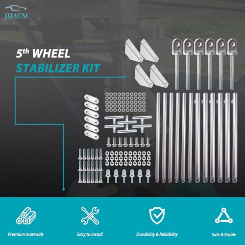 Image of JT's Strong Arm 5th Wheel Stabilizer Kit - Easy Bolt-on Install, Fits All Models, Telescoping Design, Stops Shaking, Compatible with Fifth Wheel RV and Travel Trailer