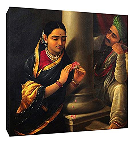 Image of Tallenge Stolen Interview - by Raja Ravi Varma Medium Gallery Wrap - Framed (18 x 24 inches)