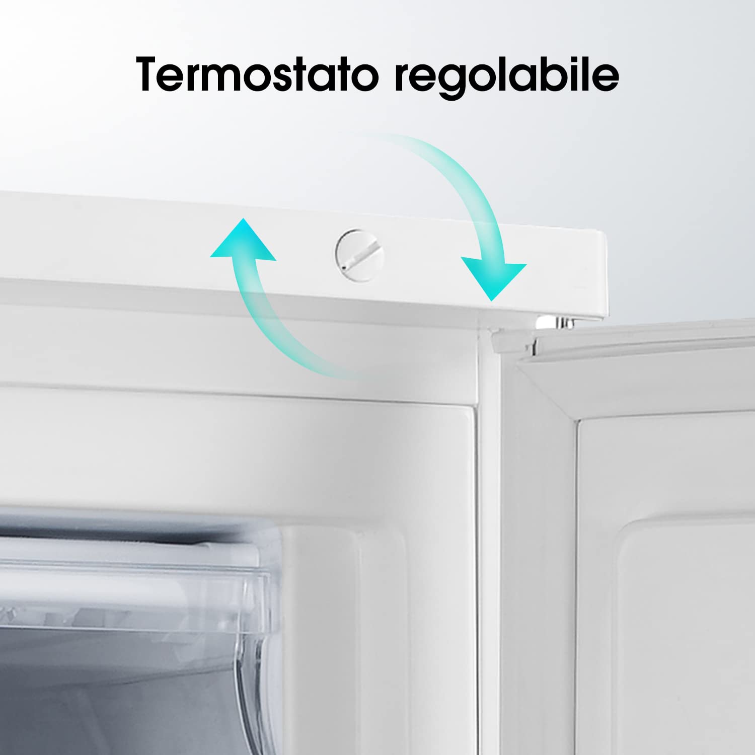 Hisense FV105D4BW21 Congelatore Sottotavolo Monoporta, 3 Cassetti, 82 Litri, 40 Decibel, Bianco, 57.5 x 56 x 84.5
