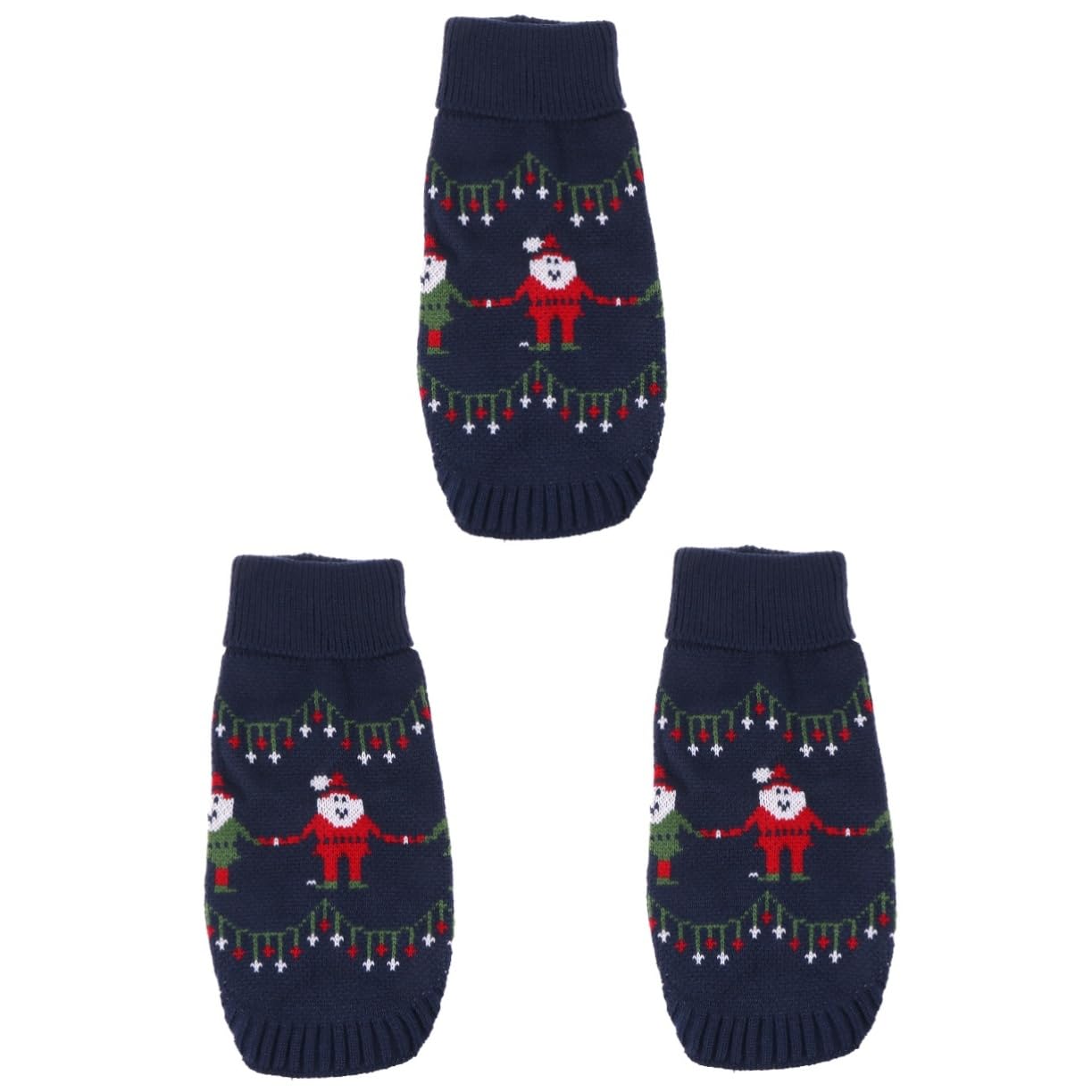 Vêtements de fête pour animaux pull tricoté hiver chiots chiens tricot 3 pièces