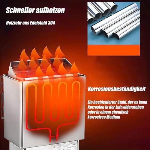 Poêle de sauna en acier inoxydable durable pour cabine de spa et sauna sec