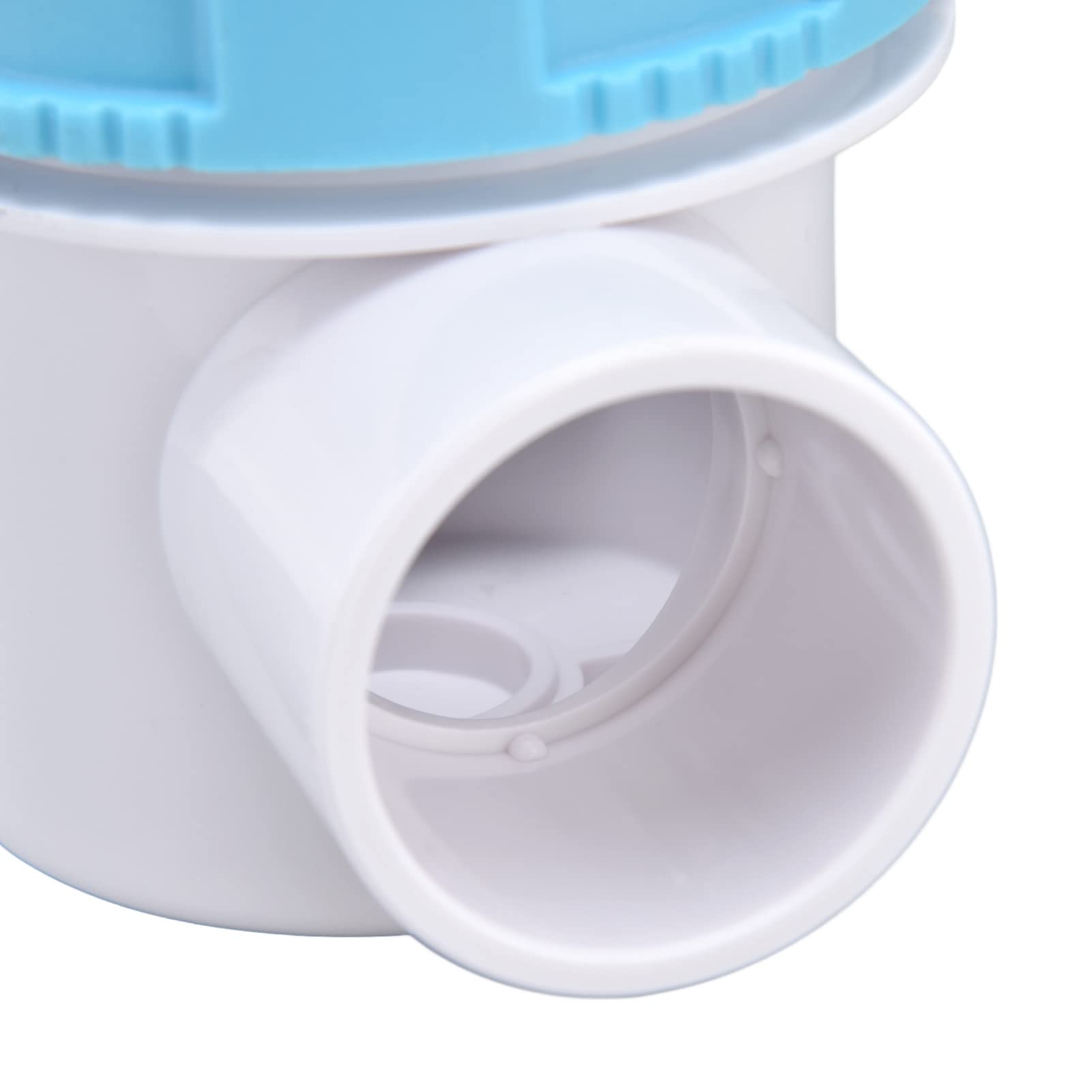 Válvula de retención para piscina, G1-1/2 Válvula de retención de seguridad de PVC para piscina Válvula no Retorno Agua PVC de tubería de 50 mm con lente en perspectiva, Valvula antiretorno Piscina