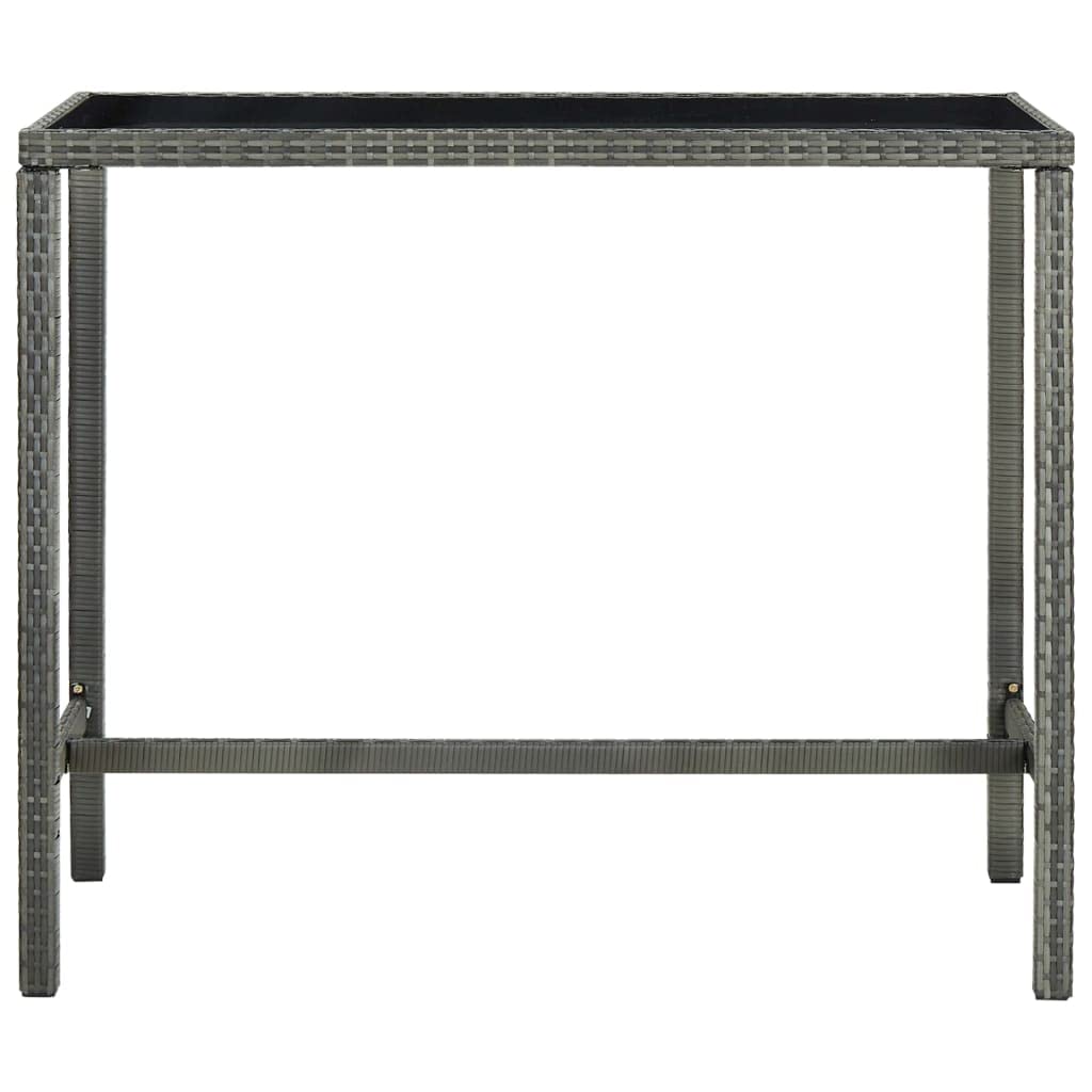 vidaXL Set da Bar da Giardino 5 pz con Cuscini in Polyrattan Grigio