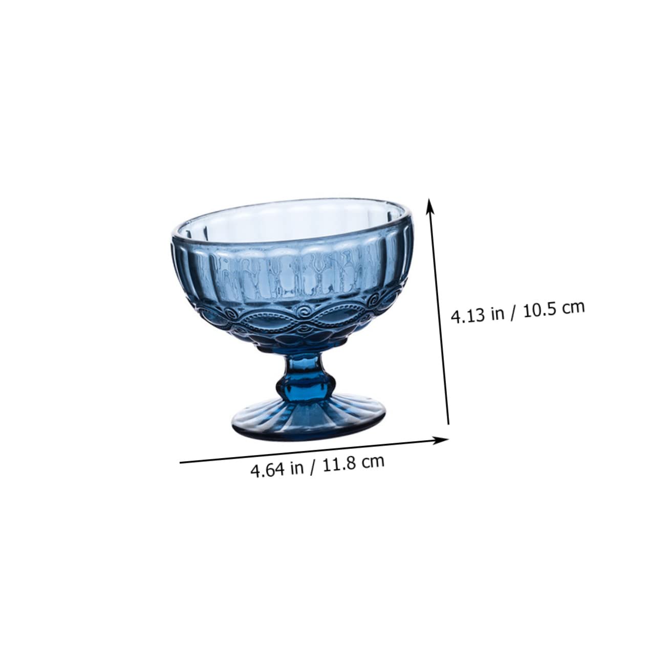 Coppa Gelato in Vetro 3 Pezzi Motivo Floreale Raffinato | Set da Dessert Decorativo, per Celebrazioni e Feste, Stile Delicato Finitura Raffinata