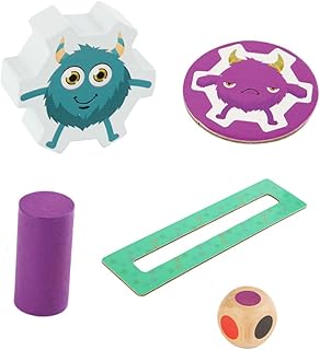 ADOCARN 1 Caixa Monstro Empilhamento Blocos Brinquedo Para Crianças Empilhamento Brinquedos Crianças Brinquedos De Madeira Crianças Brinquedos Educativos Construção De Papel Empilhamento