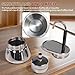 Mogrecha Uncoated 4 Cup Single Tube Moka Pot 304 Thickened Stainless Steel Mini Coffee Maker Stovetop Espresso Coffeemaker Italian Classic Style Brewing Greca Cafe Mocha for Camping Travel Home 310ml