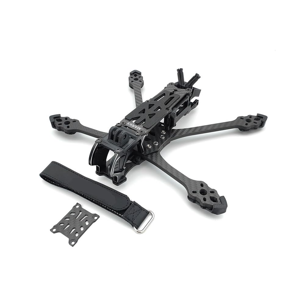 MARK5 O4 PRO - Kit de marco de carbono de 5 pulgadas para dron FPV de 2.5 mm, placa de hélice de soporte (kit de marco CC negro)