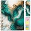 Teal Gold Marble