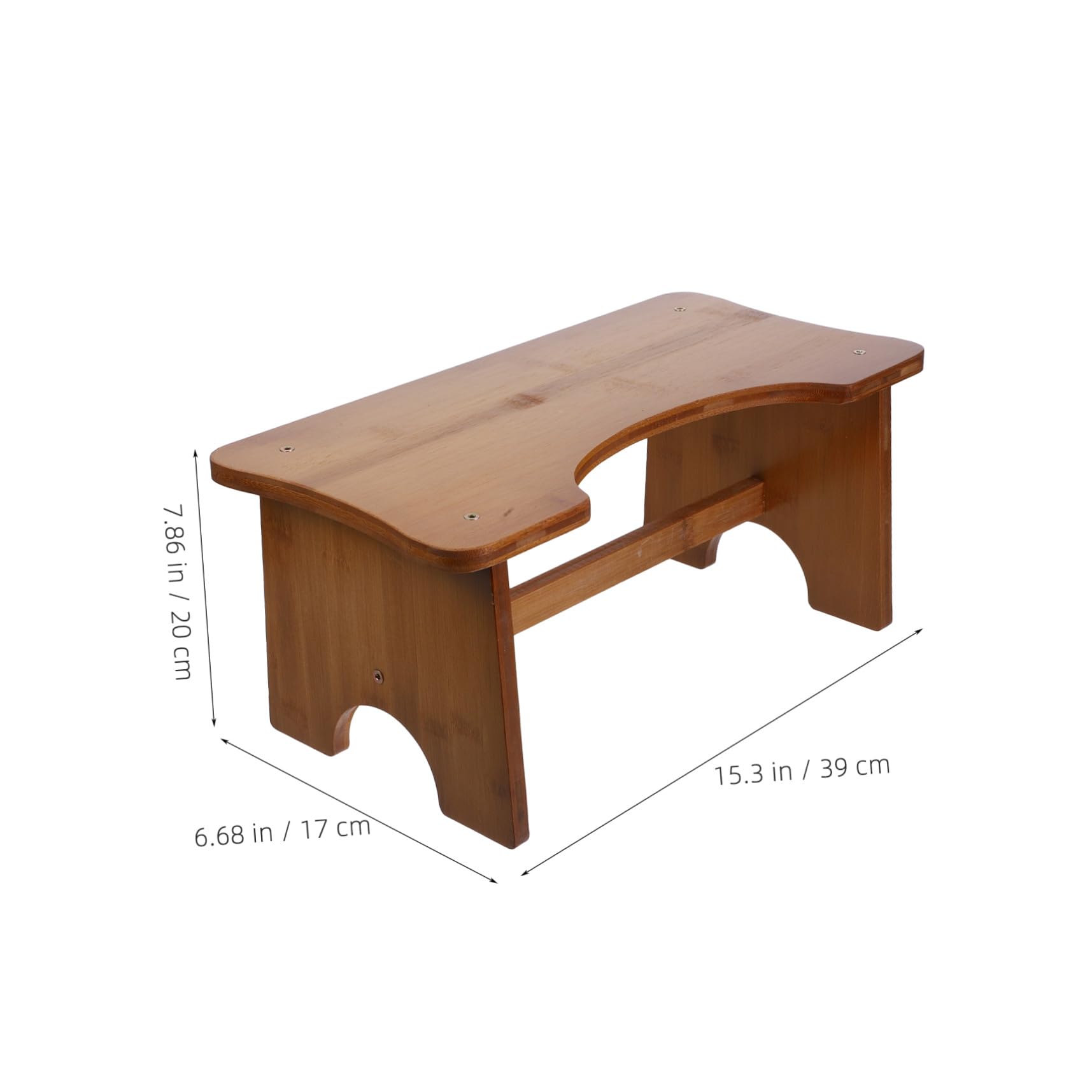 Gatuida Taburete para Inodoro de Madera Maciza Antideslizante Banqueta para Baño Infantil y Adulto Escalón Práctico para Aseo y Apoyo el Hogar Color Marrón