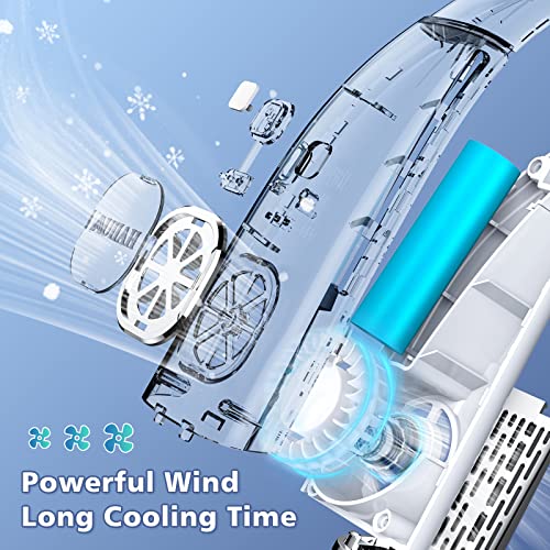 Portable Neck Fan, Battery Operated Personal Fan, Small Bladeless Fan With 3 Speed Powerful Wind, Fodable Hands Free Cooling Neck Fan, Angle Adjustable, Leafless, Rechargeable Fan For Travel Outdoor #TOP2