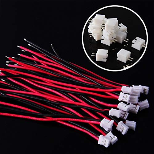 GTIWUNG 20 Sets Mini Micro Jst 2.0 Ph 2-Pin Connector Plug Male with 100mm Cable & Female Connector