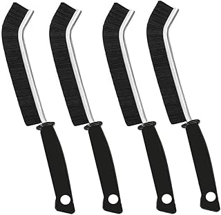 4pcs Multifunctional Long Thin Slim Small Detail Cleaning Brush, Hard Bristle Crevice Cleaning Brush (Black)