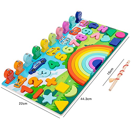 5-in-1 Montessori Wiskunde Pegging Spel Intelligentie Houten Puzzel Nummers Multifunctioneel Educatief Speelgoed Voor 2… - Afbeelding 3