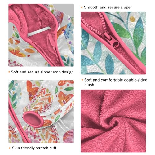 OTVEE Happy Easter Colorful Eggs Kids Hoodie Jacket Fall Spring Full Zip Warm Outwear Coat3