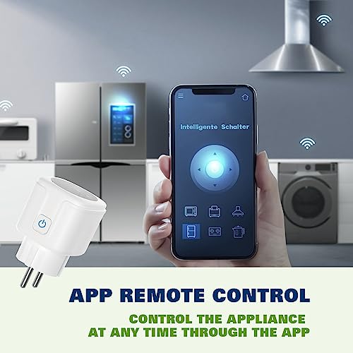 PHEANOO 16A WiFi Smart Plug with Energy Monitoring - 2 Pack, Alexa & Google Home Compatible