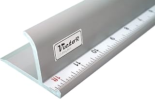 Victor 36-Inch Professional Aluminum Safety Ruler with Finger Guard Edge and Non-Slip Base - Ideal for Large-Scale Precision Cutting - Heavy-Duty Cutting Ruler for Safe Use