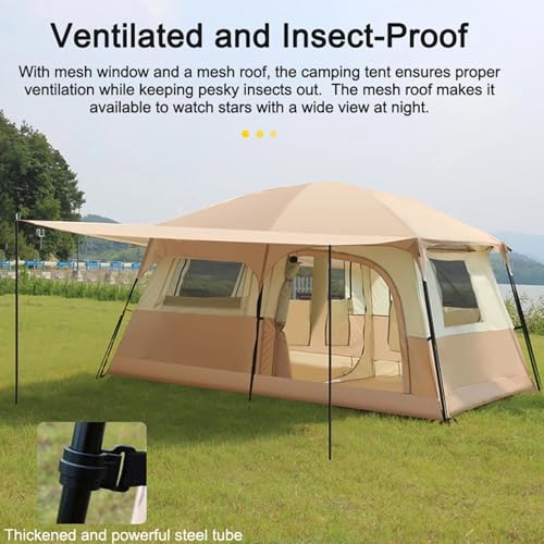Carpa familiar para camping 6-12 personas con 2 habitaciones miniatura 2