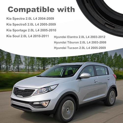 Image of Engine Valve Cover Gasket Compatible with Hyundai Elantra 2003-2012 Tiburon 2003-2008 Tucson 2005-2009 Kia Spectra 2004-2009 Spectra5 2005-2009 Sportage 2005-2010 2.0L L4 Replace# VS50583R