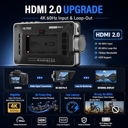 VILTROX DC550 Pro II 5.5" 4K@60 HDMI2.0 Field Monitor Touch Screen(2026) - image 6