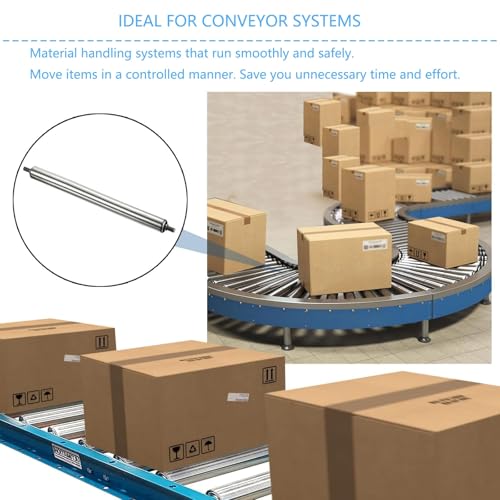 Rouleau de convoyeur 940mm de long avec axe rétractable à ressort intégré