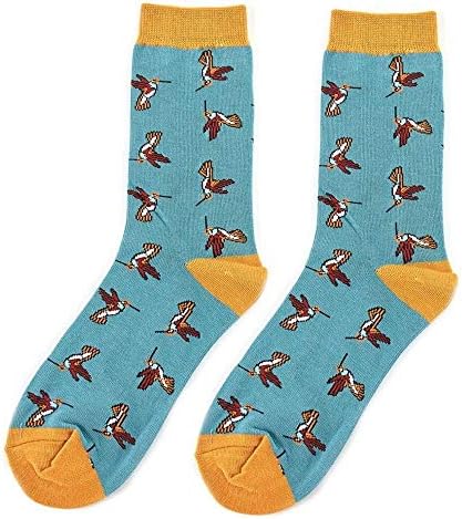 LilyRosa® Ladies Colourful Hummingbird Teal Green Socks Birds Girls Bamboo Mix (Two Pairs)