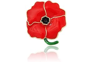 Poppy Brooch Pin, Remembrance Day Floral Pin
