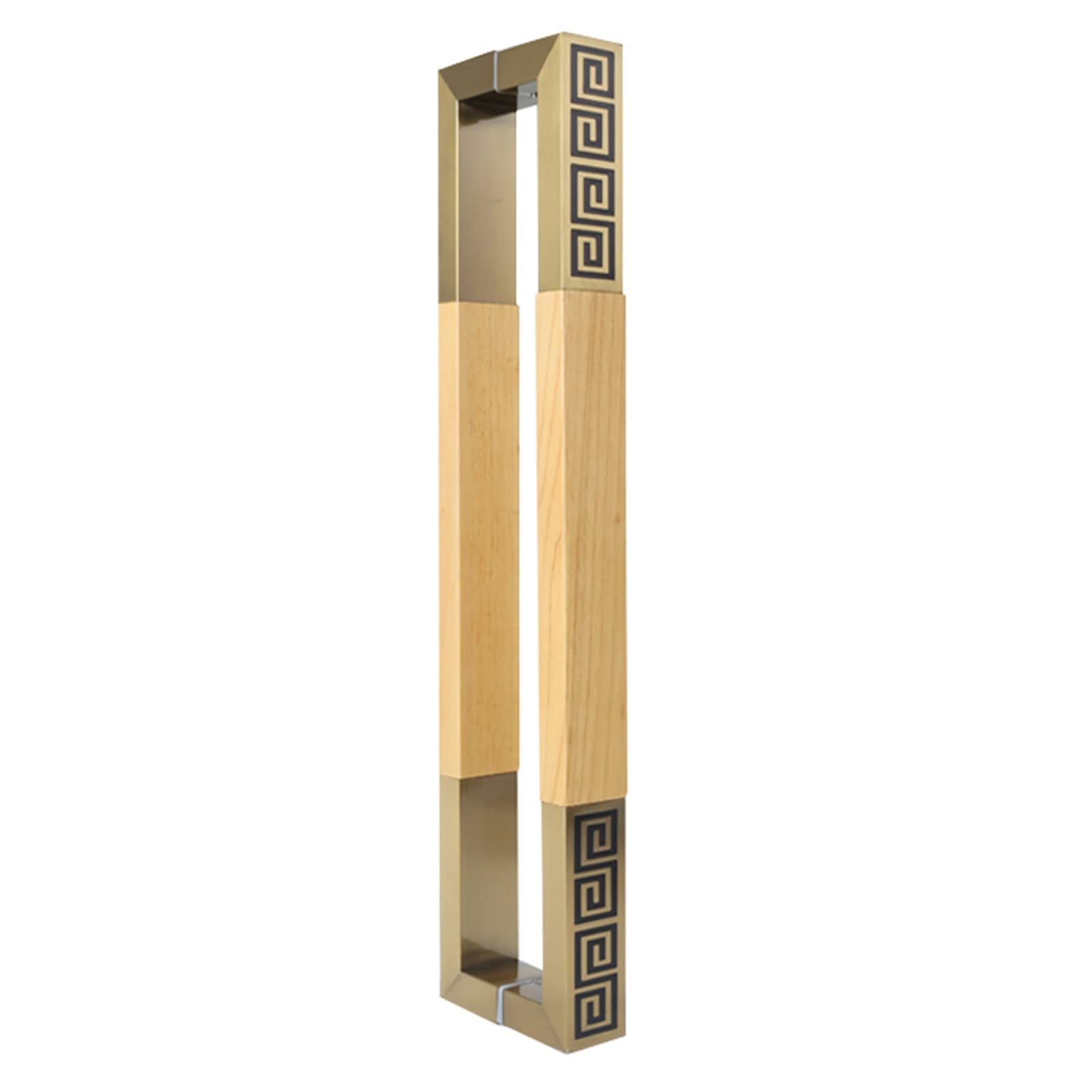 CWCQGH Door Pull Heavy Duty Door Handles Push,Metal Door Public Doors Commercial Door Rectangle Doors Grips,Mounted Back to Back,Gold-100cm/39inch