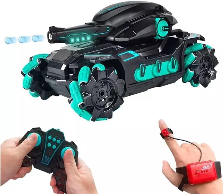 Junona RC Tank Kids Military Toys Water Shots 4WD Hobby RC Cars for Adults & Children, 1:12 Scale 3000mAh Rechargeable Battery 4x4 Monster Truck, Nerf Tank Cool Toy Gift for Boys & Girls