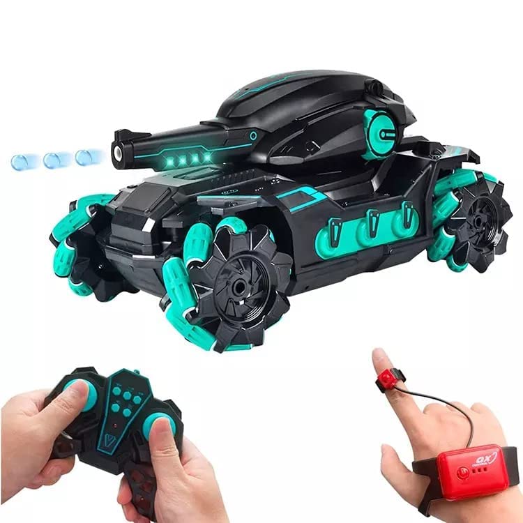 Junona RC Tank Kids Military Toys Water Shots 4WD Hobby RC Cars for Adults & Children, 1:12 Scale 3000mAh Rechargeable Battery 4x4 Monster Truck, Nerf Tank Cool Toy Gift for Boys & Girls