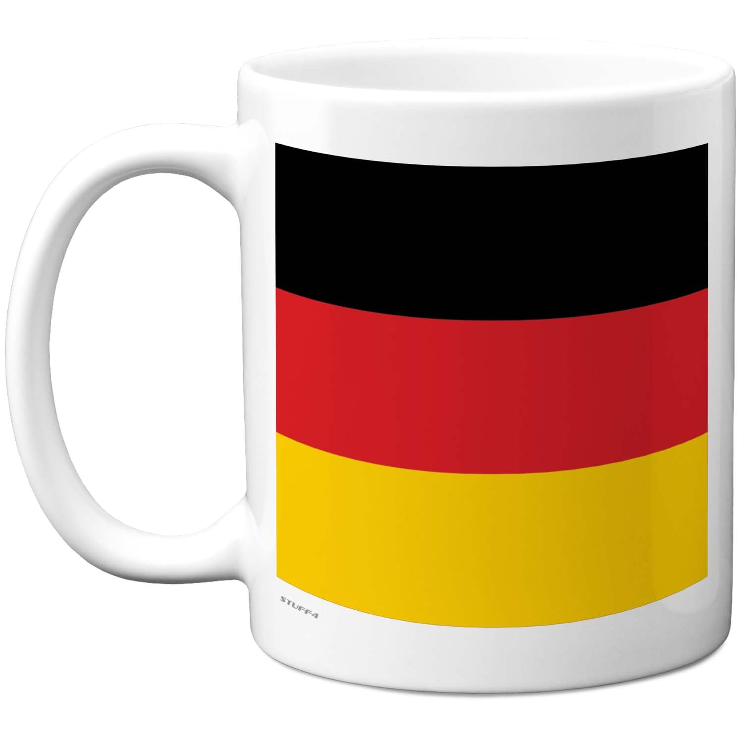 Stuff4 Germany Mug - Bold Black Red Gold Flag Stripes - Patriotic Novelty Gift for Fans - 11oz Ceramic Gloss Mug